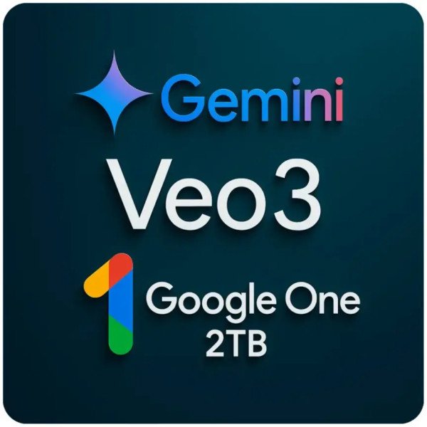 Gemini Veo3 + Google One 2TB Combo Plan (1-Year Validity)