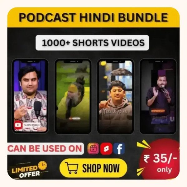 Podcast Hindi 1000+ Reels Pack