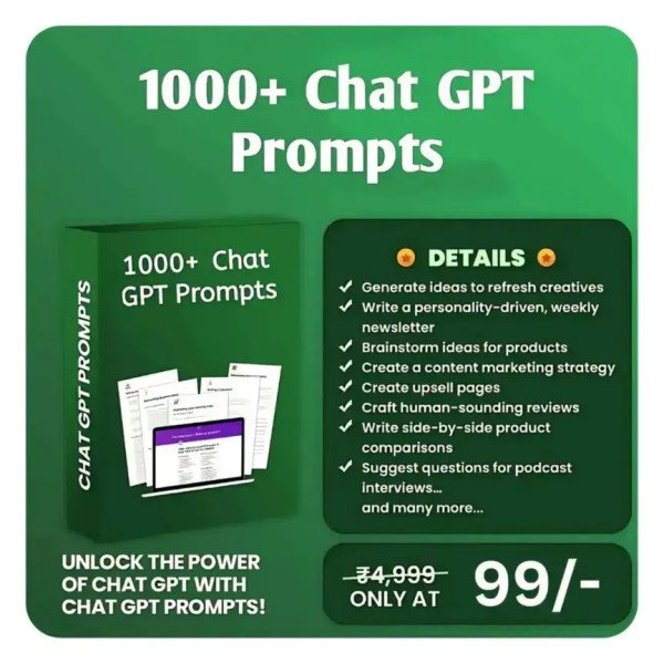 1000+ ChatGPT Prompts! Boost creativity